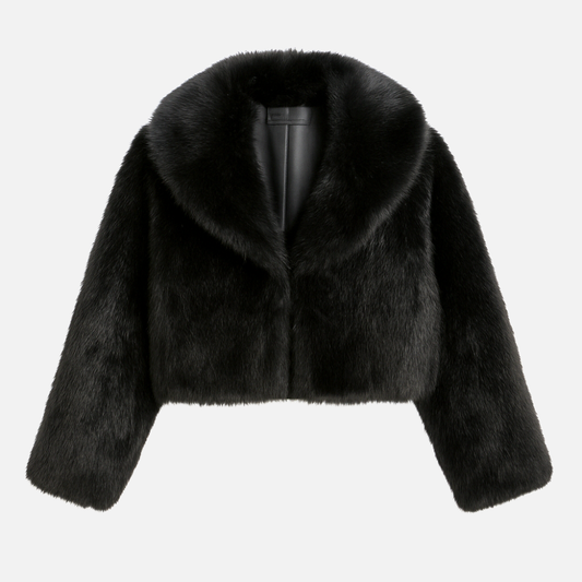 Midnight Luxe Faux Fur Coat
