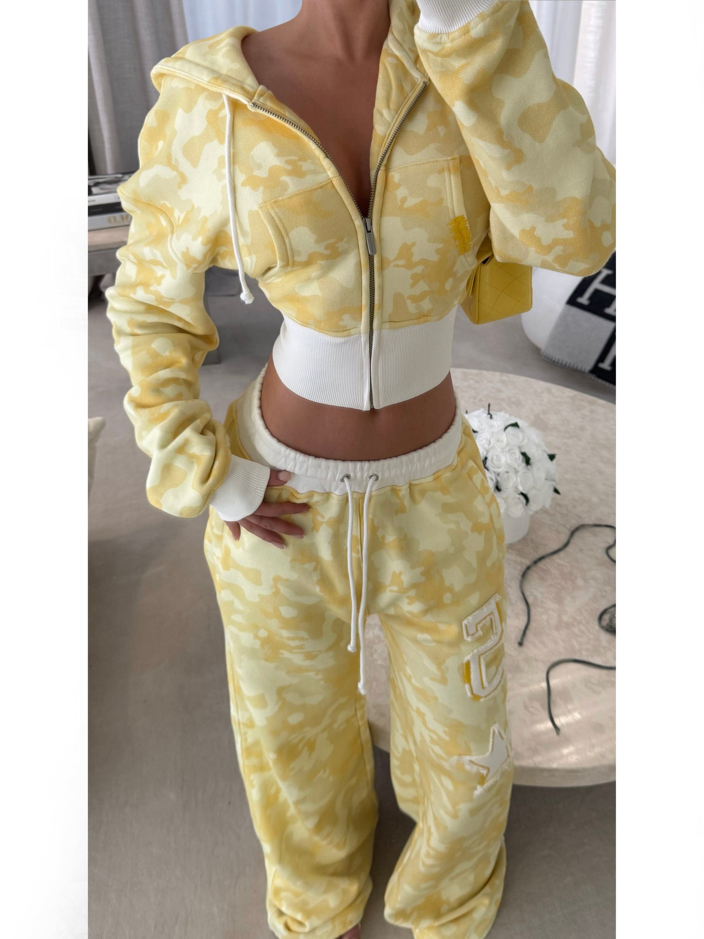 Yellow Camo Baggy Set