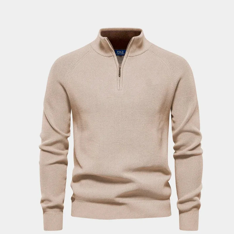 HALBZIP-STRICKPULLOVER