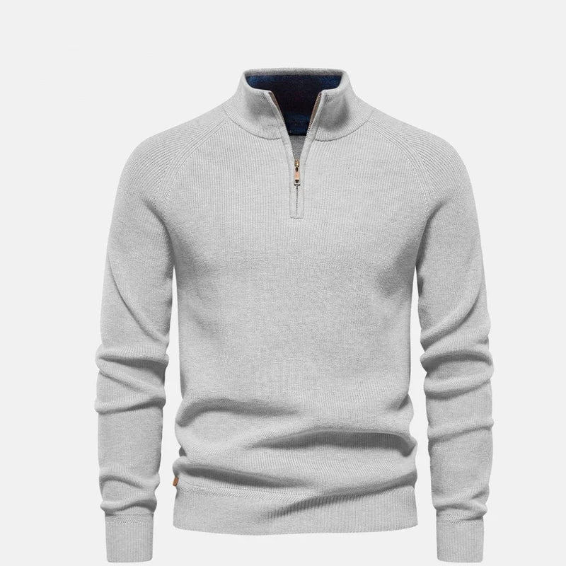 HALBZIP-STRICKPULLOVER